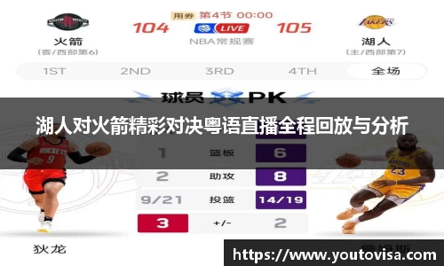 湖人对火箭精彩对决粤语直播全程回放与分析